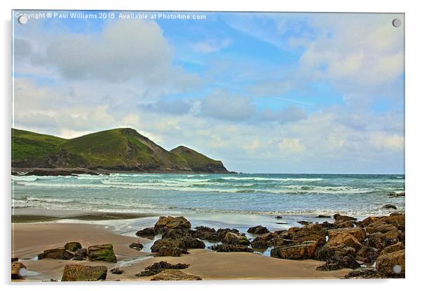  Cornish Beach 2 Acrylic by Paul Williams