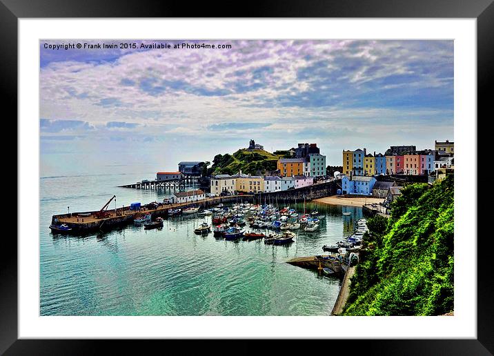  The picturesque Tenby harbour Framed Mounted Print by Frank Irwin