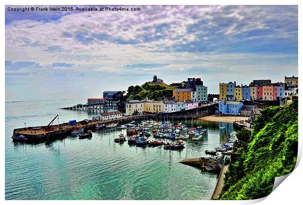  The picturesque Tenby harbour Print by Frank Irwin