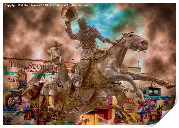  The Calgary Stampede Canada Print by Gilbert Hurree