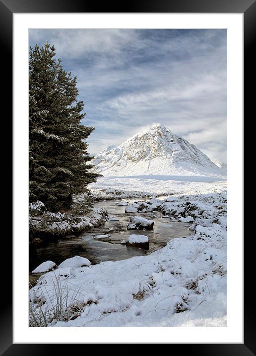Glencoe Winter Landscape Framed Mounted Print by Grant Glendinning