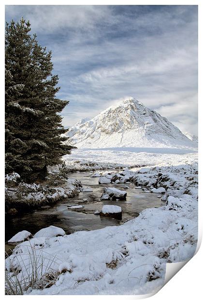 Glencoe Winter Landscape Print by Grant Glendinning