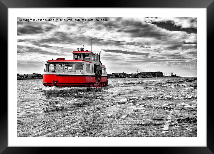 Knott End Ferry Framed Mounted Print by Jason Connolly