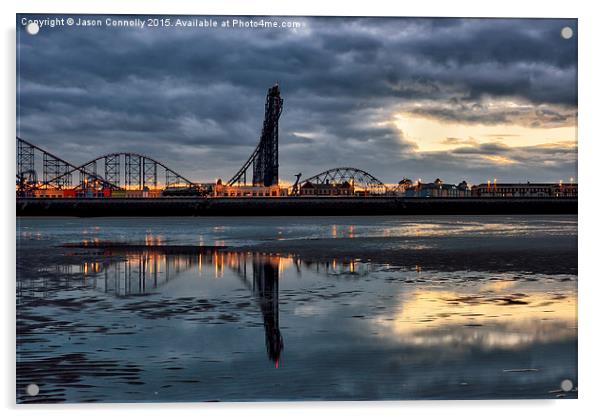  Blackpool Dawn Acrylic by Jason Connolly
