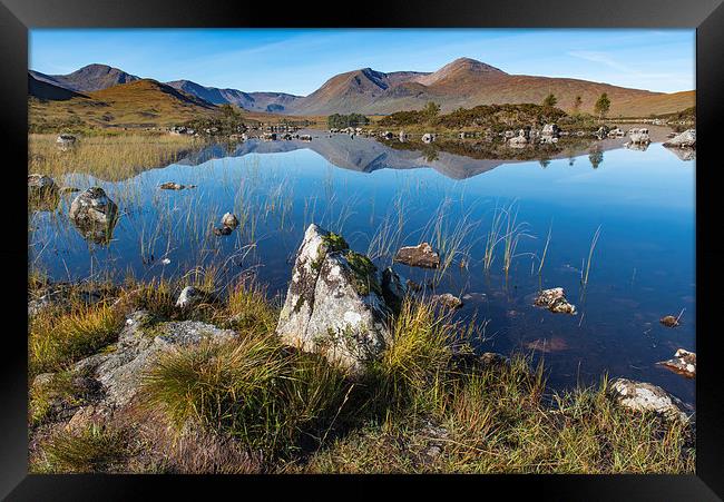 Lochan nah-Achlaise, Rannoch Moor Framed Print by Gary Eason