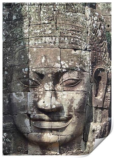 Bayon Temple Angkor Siem Reap Cambodia Print by Brian  Raggatt