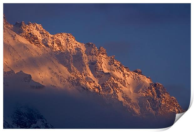 Alpine sunset I Print by Thomas Schaeffer