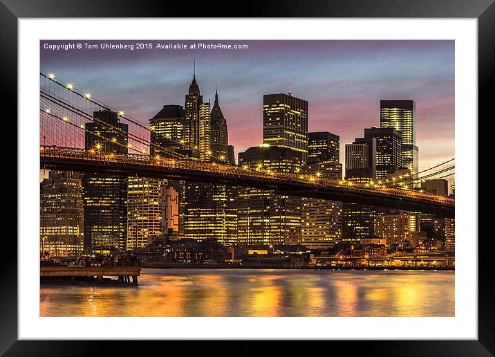 NEW YORK CITY 14 Framed Mounted Print by Tom Uhlenberg
