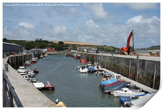 Padstow Harbour Print by Paul Williams