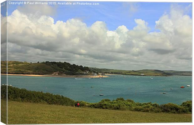  Padstow Bay and the Camel Estuary Canvas Print by Paul Williams
