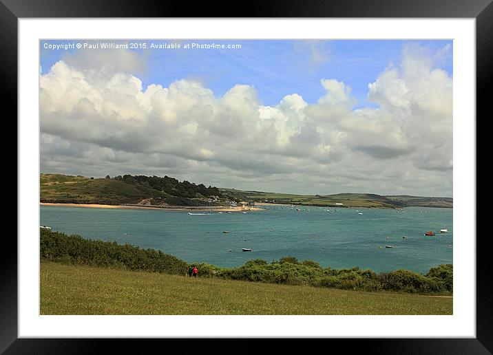  Padstow Bay and the Camel Estuary Framed Mounted Print by Paul Williams