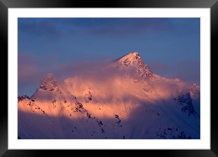 Alpine sunset II Framed Mounted Print by Thomas Schaeffer