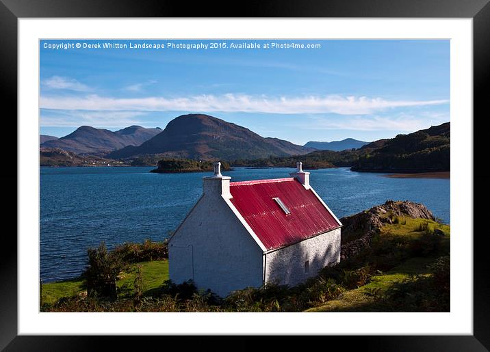  Red Roof Cottage, Loch Torridon Framed Mounted Print by Derek Whitton