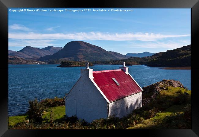  Red Roof Cottage, Loch Torridon Framed Print by Derek Whitton