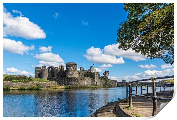 Caerphilly Castle 1 Print by Steve Purnell