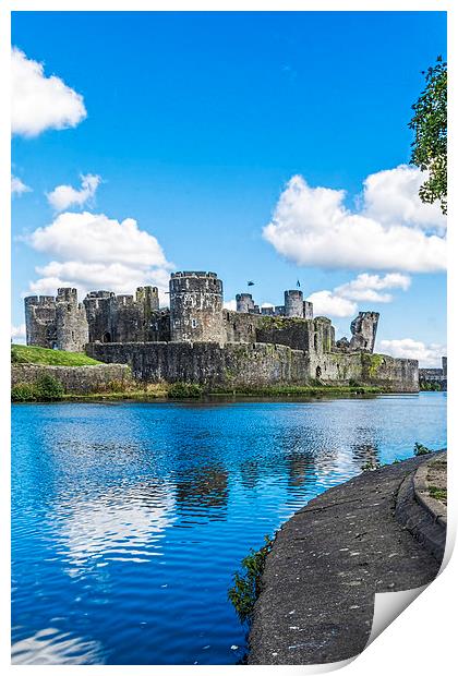 Caerphilly Castle 2 Print by Steve Purnell