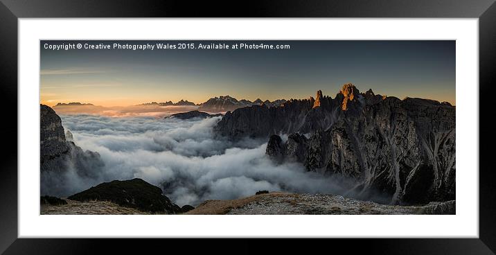 Dolomites Landscape Framed Mounted Print by Creative Photography Wales