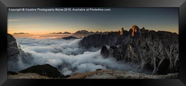 Dolomites Landscape Framed Print by Creative Photography Wales