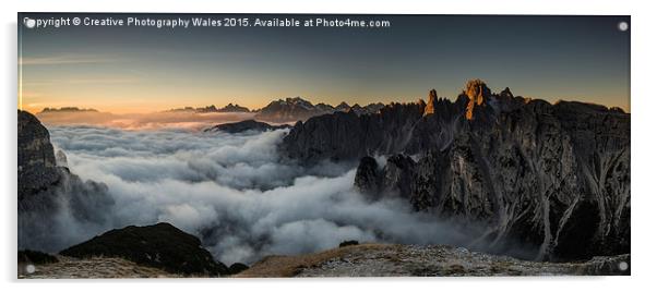 Dolomites Landscape Acrylic by Creative Photography Wales