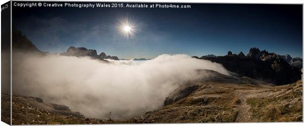 Dolomites Sunrise Canvas Print by Creative Photography Wales