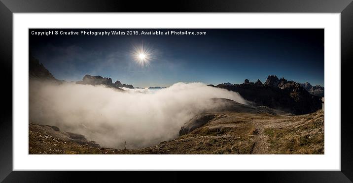 Dolomites Sunrise Framed Mounted Print by Creative Photography Wales