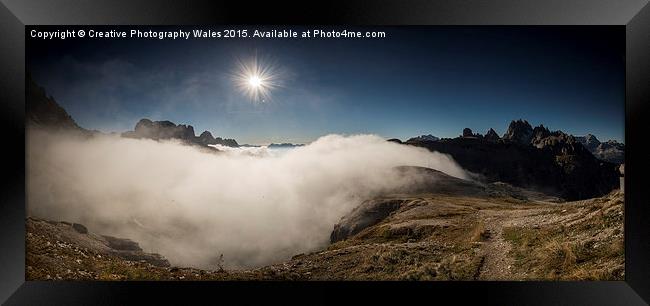 Dolomites Sunrise Framed Print by Creative Photography Wales