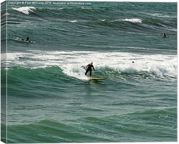 Surfers Canvas Print by Paul Williams