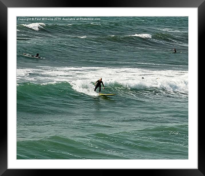 Surfers Framed Mounted Print by Paul Williams