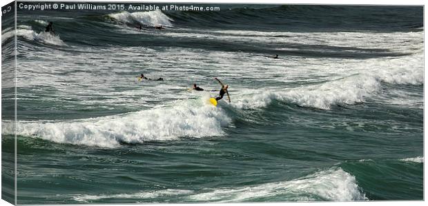 Surfers 3 Canvas Print by Paul Williams