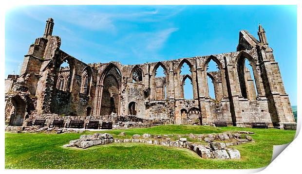  The Ruins of Bolton Abbey Print by Paul M Baxter