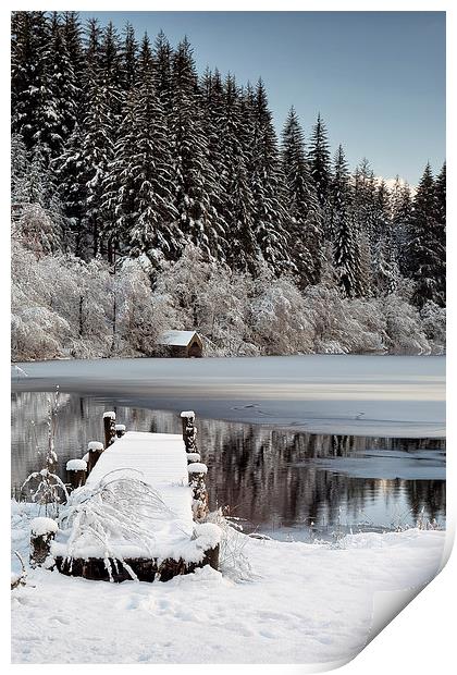  Loch Ard Winter Print by Grant Glendinning