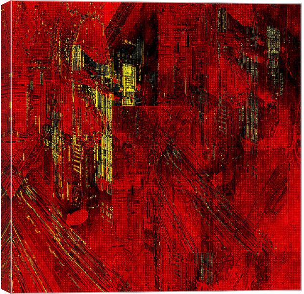 Red abstraction Canvas Print by Jean-François Dupuis