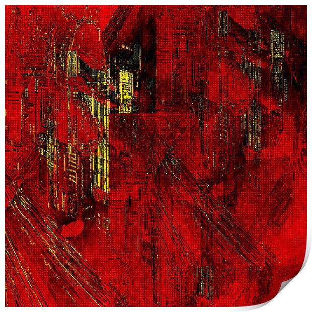 Red abstraction Print by Jean-François Dupuis