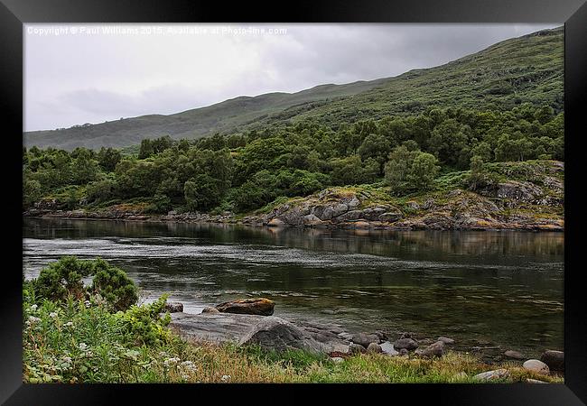 The Shores of Loch Creran Framed Print by Paul Williams