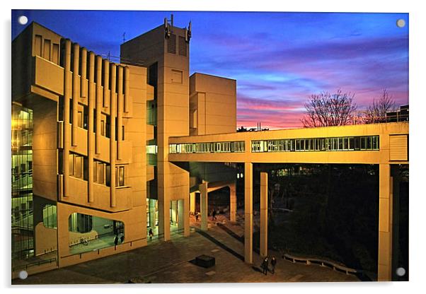  Roger Stevens Building University of Leeds Acrylic by Paul M Baxter