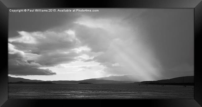Sunbeams over Admucknish Bay  Framed Print by Paul Williams