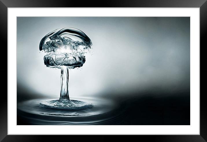 water droplet Framed Mounted Print by Ankitesh JHA