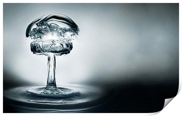 water droplet Print by Ankitesh JHA
