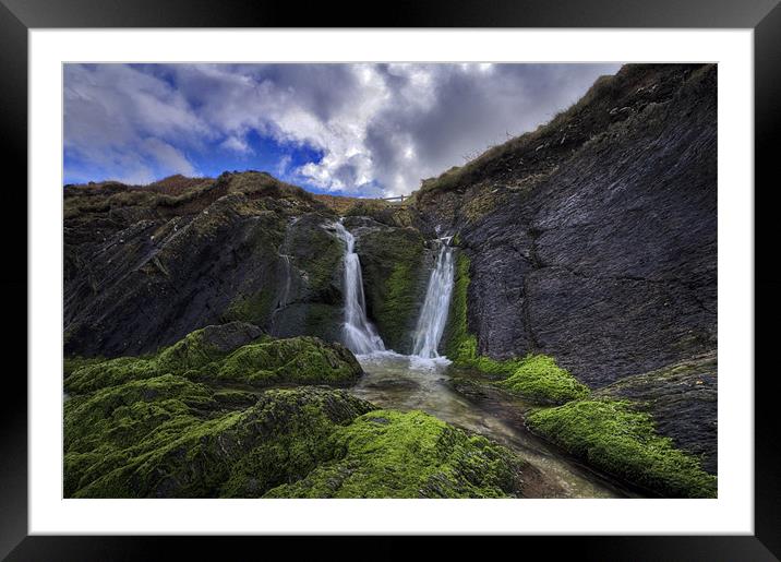 Lee Waterfall Framed Mounted Print by Mike Gorton