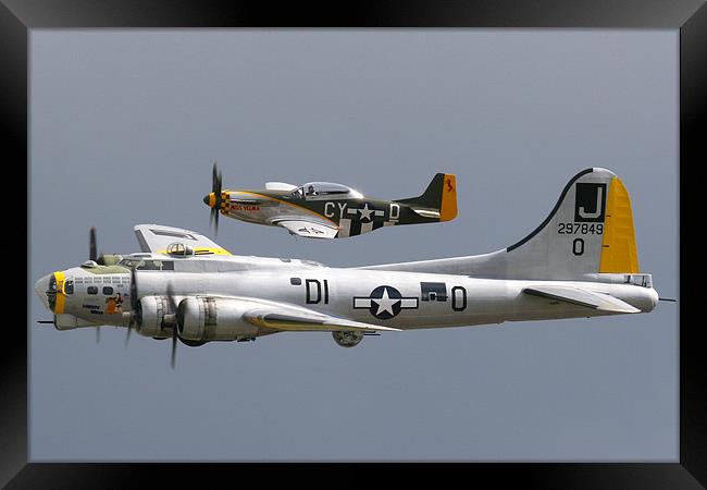 B17 and P51 Mustang Framed Print by Oxon Images