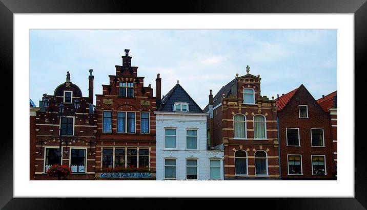  Delft houses Framed Mounted Print by radoslav rundic