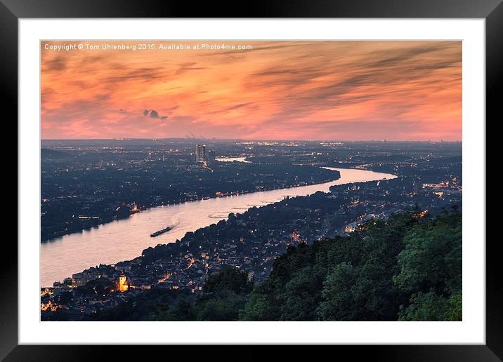 THE RHINE 10 Framed Mounted Print by Tom Uhlenberg