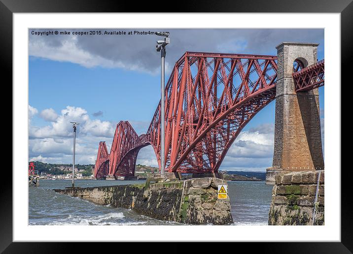  Forth rail bridge closeup Framed Mounted Print by mike cooper
