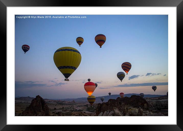  Balloons over Cappadocia Framed Mounted Print by Glyn Wade