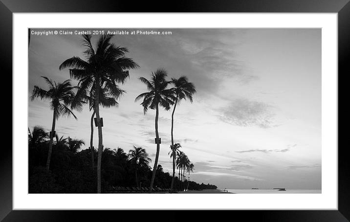  Paradise in mono Framed Mounted Print by Claire Castelli