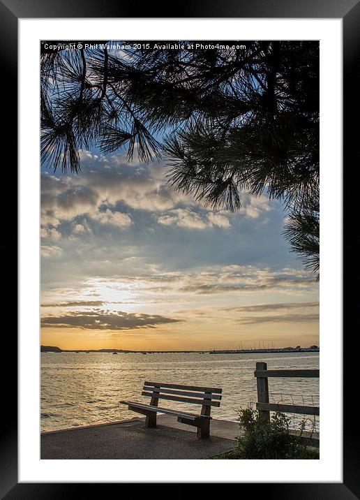 Evening Hill, Poole Harbour Framed Mounted Print by Phil Wareham