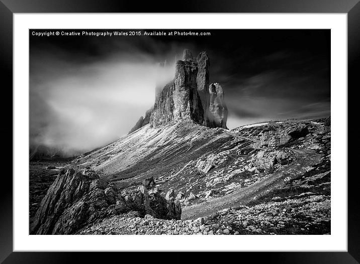 Tre Cime in the Dolomites Framed Mounted Print by Creative Photography Wales