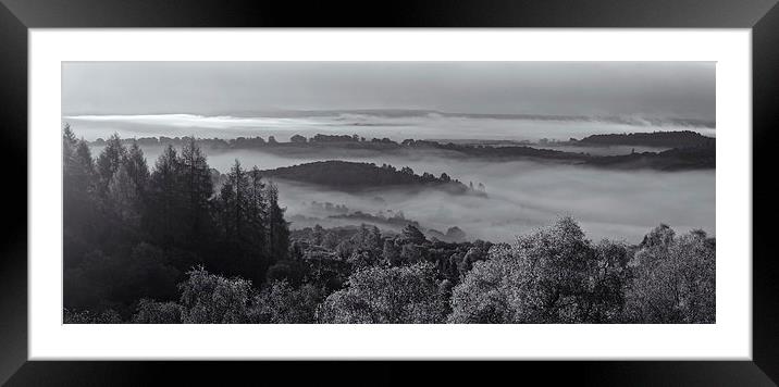 Mist over the Queen Elizabeth Forest  Framed Mounted Print by Stephen Taylor
