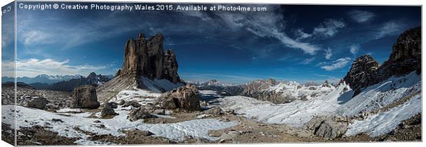 Dolomites Panorama Canvas Print by Creative Photography Wales