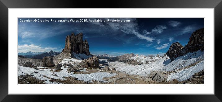 Dolomites Panorama Framed Mounted Print by Creative Photography Wales